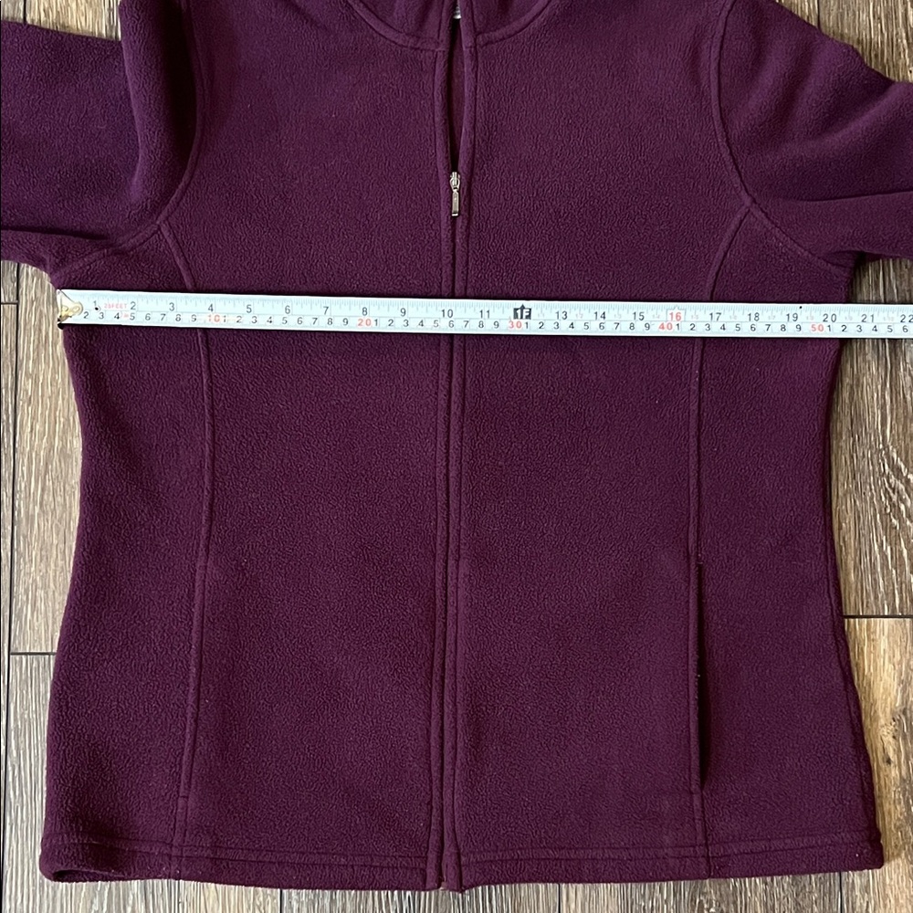 L.L. Bean Polartec Fleece Purple Jacket Zip Closure Pockets Collar Womens Medium - Picture 12 of 14